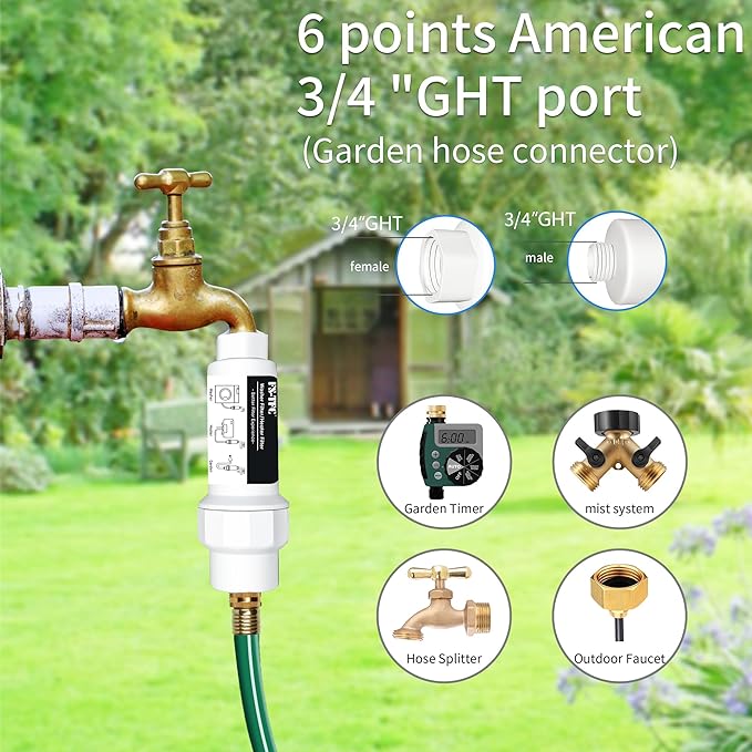 FS-TFC Inline Sediment Anti-Scale Filter Reusable 3/4" GHT Water Hose Filter - Image 6