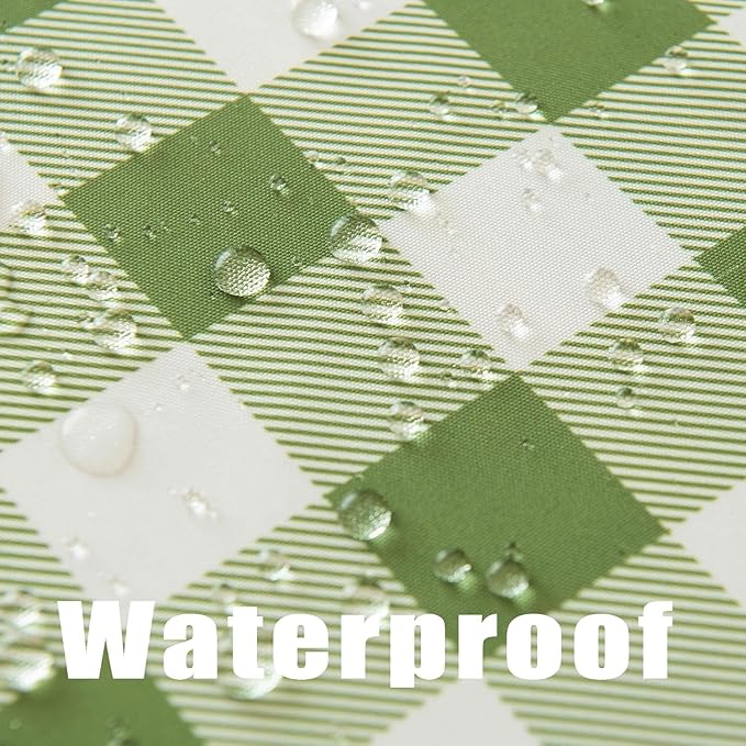 Waterproof Checkered Tablecloth Runner Fabric - Image 2