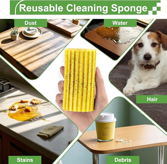 4-Pack Damp Clean Duster Sponge Brush - Image 4
