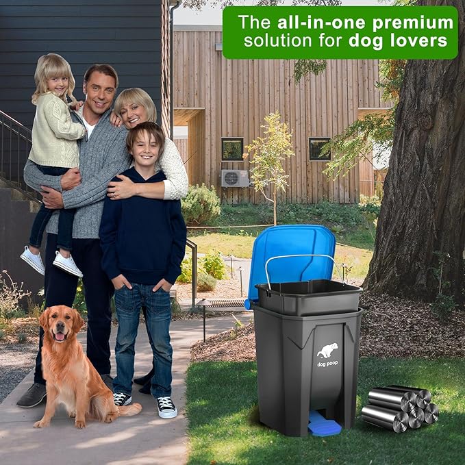 Dog Poop Trash Can Outside, 20L/5Gallon Dog Waste Trash Can - Image 7
