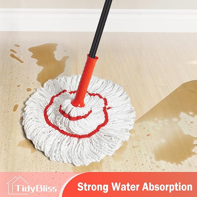 Self Wringing Twist Mop for Floor Cleaning, 57.5 inches Long Handle Cotton - Image 7