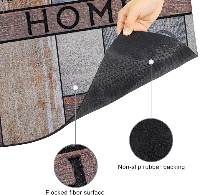 CHICHIC Welcome Door Mat 18x 30 Inch Front Doormat Outdoors - Image 4