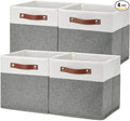 Temary Cube Storage Bins 4 Pack Storage Cubes 11×11 Fabric Storage Bins by TEMARY