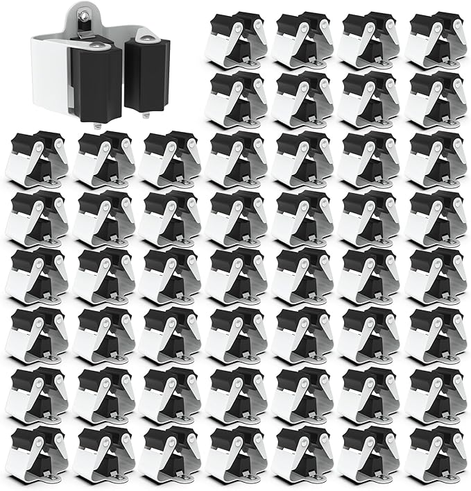 3-H Broom Hanger, Mop Holder Wall Mount 50 Pack, Broom Holder Wall Mount by 3-H