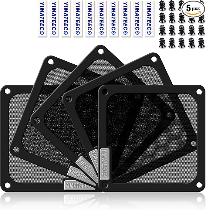140mm PC Dust Filter for Computer Cooler Fan/PSU/Routers PVC 50 Mesh, Magnetic by YIMATEECO