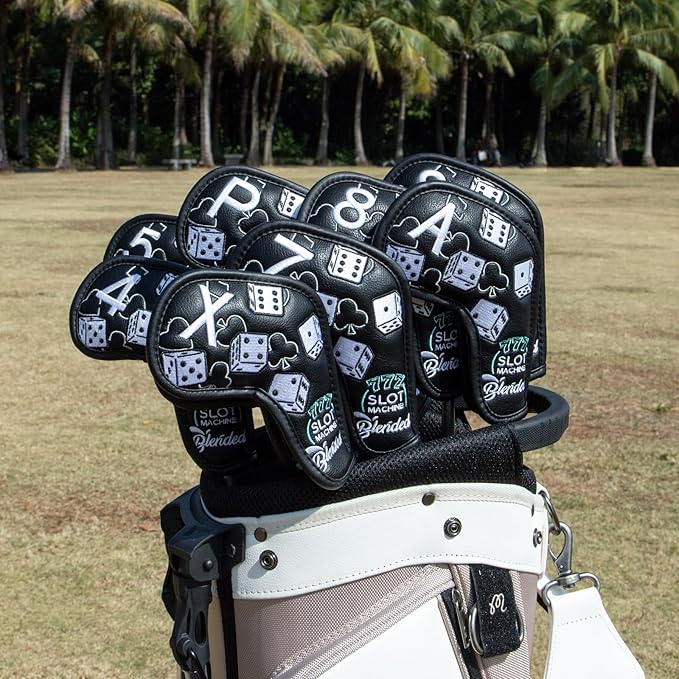 Golf Iron Covers Lucky 777 Golf Iron Headcover 10pcs Synthetic Leather Golf - Image 2