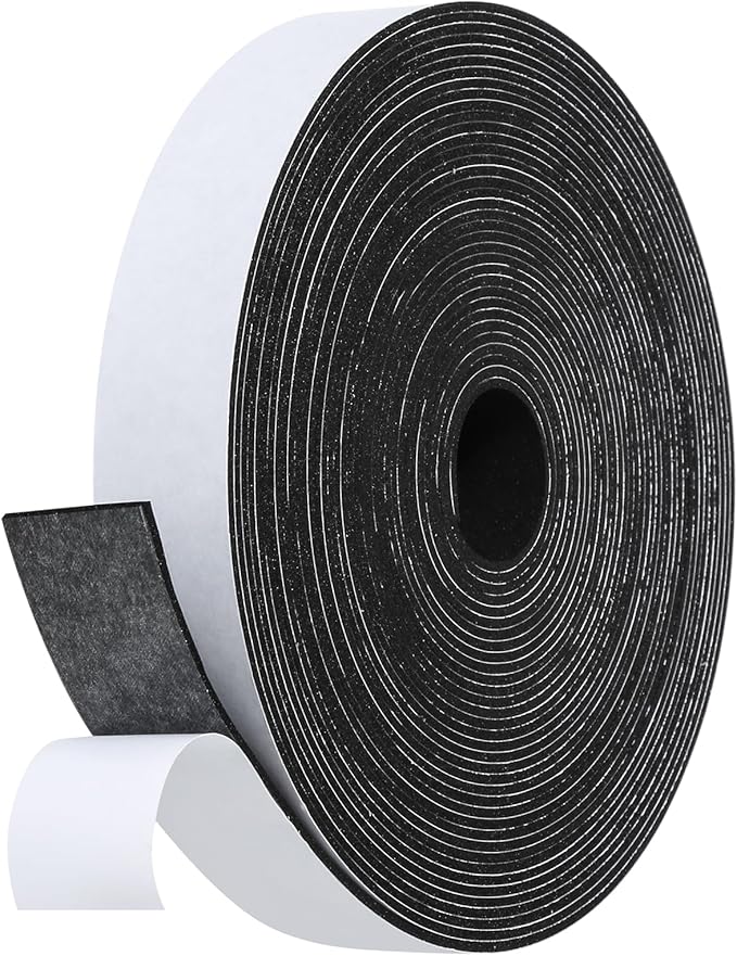 Weather Stripping Door Seal Strip- 1 Inch X 1/16 Inch X 32Feet, Strong Adhesive by Amzjjle
