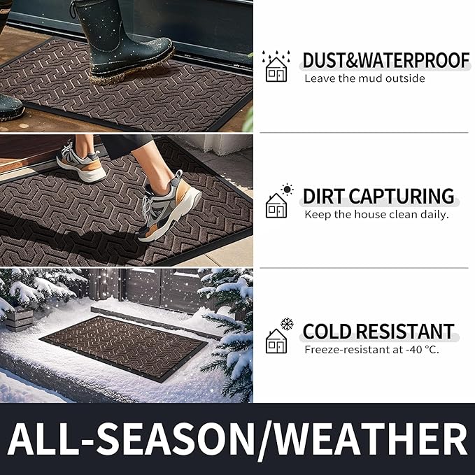 Yimobra Front Door Mat Outside Entrance 29.5x17, Waterproof Heavy Duty Outdoor - Image 5