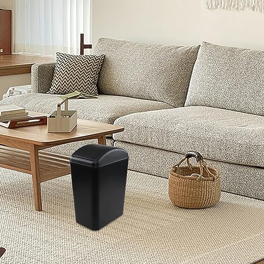 4.5 Gallon Trash Can with Swing Top Lid, Plastic Garbage Bin with Lid - Image 5