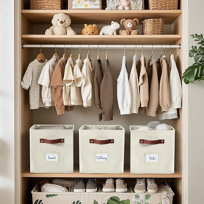 DECOMOMO Storage Cubes, Fabric Organizer Bins - Image 2