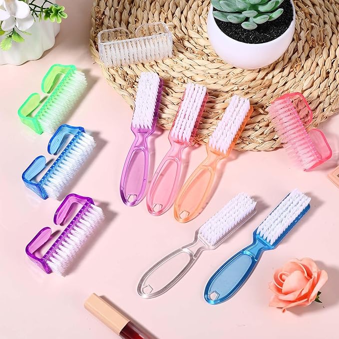 100 Pcs Handle Grip Nail Brush Bulk Nail Scrubber Cleaner Fingernail Brushes - Image 7
