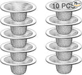 10PCS Mesh Sink Drain Strainer Bathroom, 2.75" Stainless Steel Slop Basket by Beyoslf