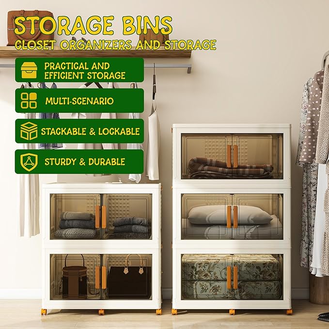 2 Tier Extra Large Stackable Storage Bins - Image 3