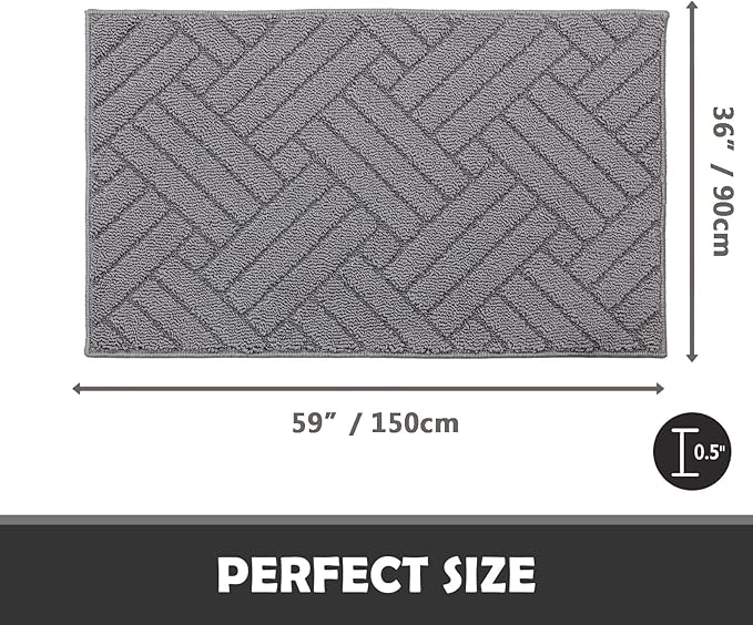 Door Mat Indoor Doormat, Entryway Rug Door Mats Non-Slip Rubber Backing - Image 2