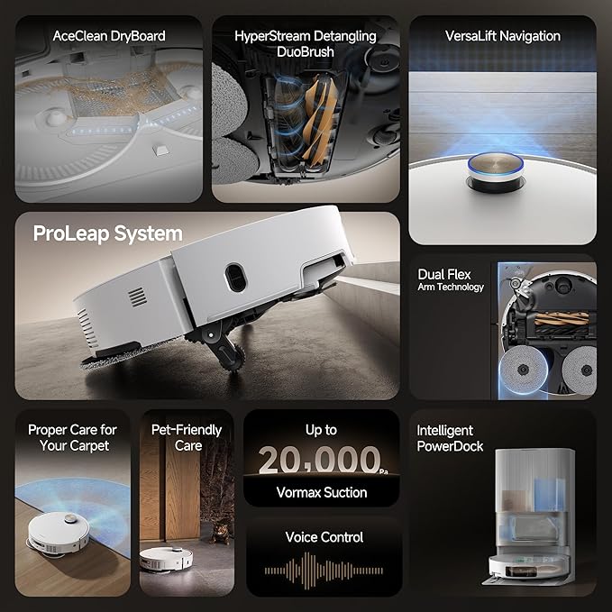DREAME X50 Ultra White Robot Vacuum and Mop - Image 8