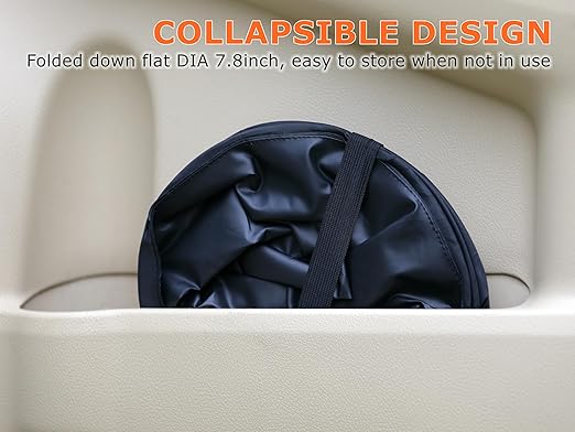 Ginsco 2 Gallons New Leakproof Car Trash Can, Compact Trash Can Pop-up - Image 8