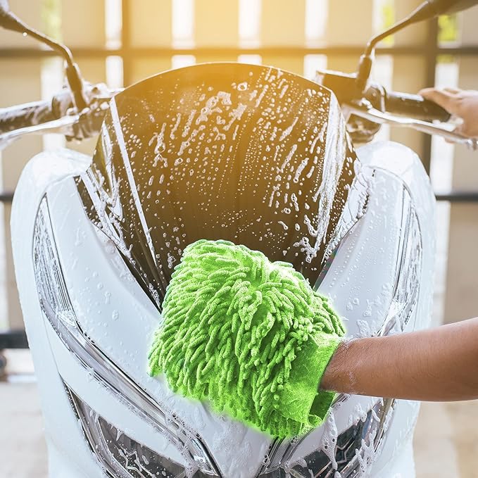 6 Pcs Microfiber Dusting Mitt Gloves Microfiber Washable Dusting Gloves Car - Image 6