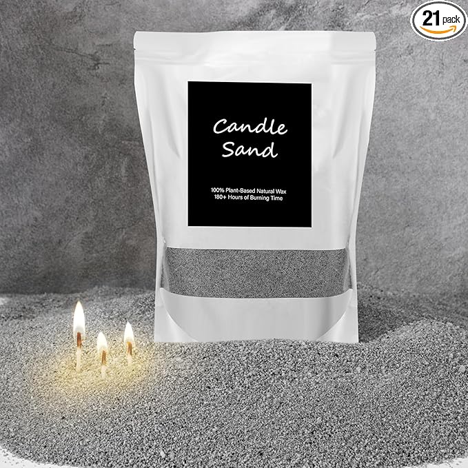 MTLEE Candle Sand 3.3 lb DIY Pearled Candle Making Kit Included 20 Pcs Wicks by MTLEE