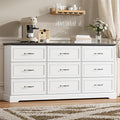 9 Drawer Dresser for Bedroom, Rustic Farmhouse Dresser by Thacuok