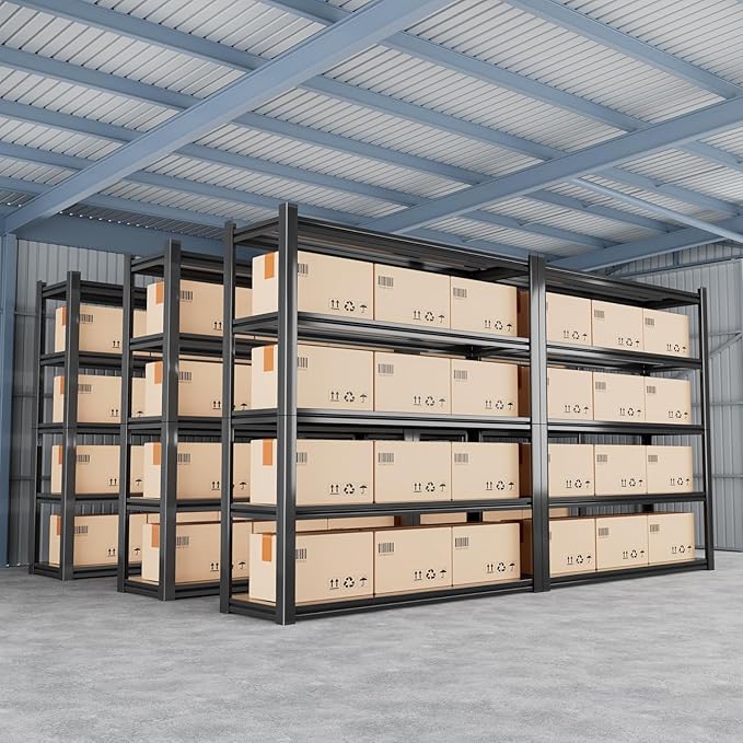 72" H Garage Shelving 2000LBS Heavy Duty Storage Shelves Adjustable 5 Tier - Image 8