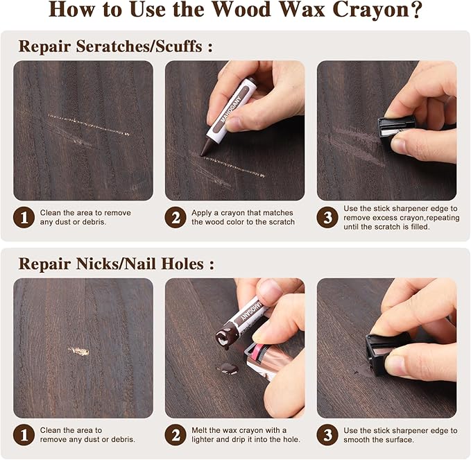 Dual Tip Furniture Markers Touch Up, Upgrade 13 Pcs Wood Markers Furniture - Image 6