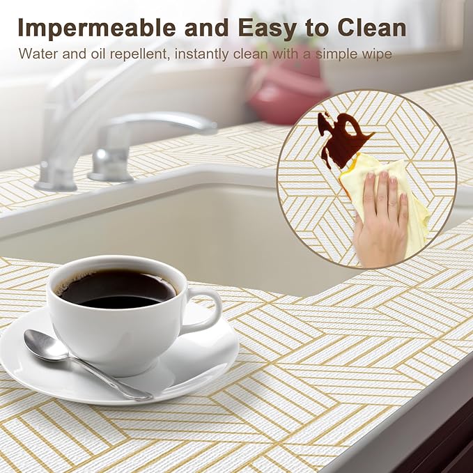 OcePor Non-Adhesive Drawer and Shelf Liner 17.5IN x 30FT，Non-Slip Kitchen - Image 3
