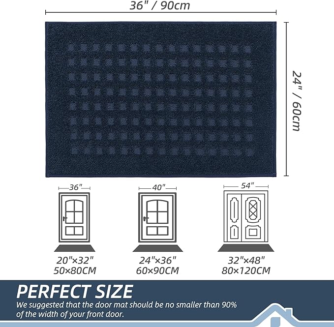 BEQHAUSE Waffle Door Mats Indoor 24"x36", Dog Mat - Image 2