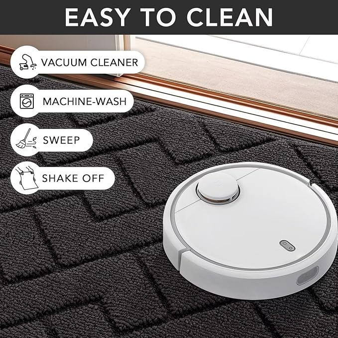 hicorfe Indoor Door Mat, Non Slip Door Mats, Absorbent Resist Dirt Entrance - Image 7