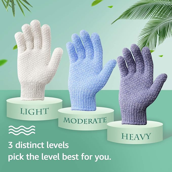 Evridwear Exfoliating Glove for Shower Man and Women, Dual Texture Bath Body - Image 6