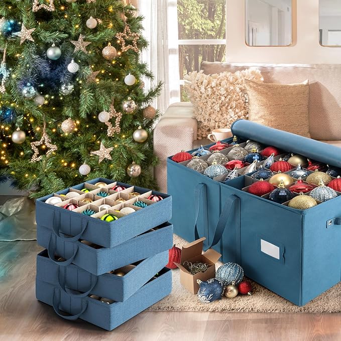 Hearth & Harbor Large Christmas Ornament Storage Box - Image 4