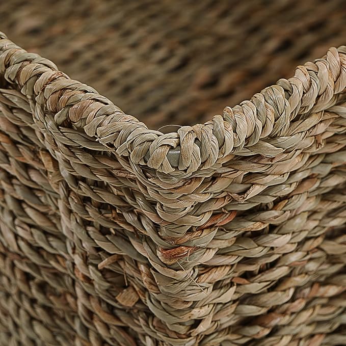 HOONEX Wicker Storage Baskets for Organizing, Decorative Woven Seagrass Baskets - Image 6