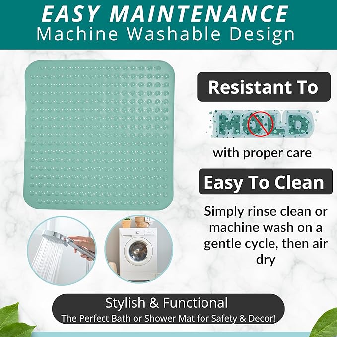 ENKOSI Extra Large Square Non Slip Shower Mat - Image 4