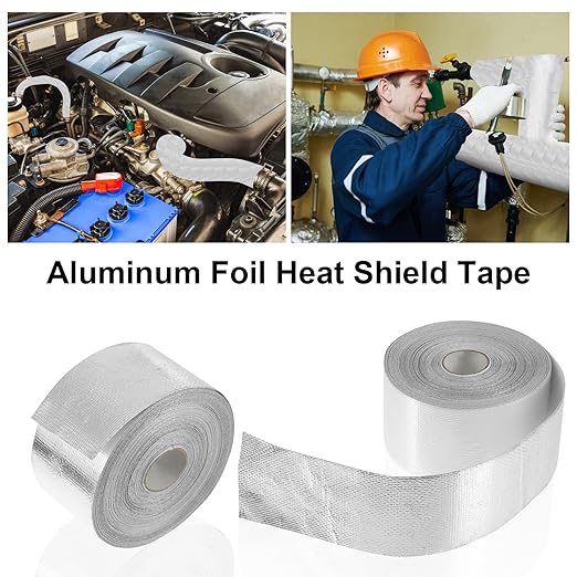 Zonon 2 Rolls Aluminum Foil Tape Heat Shield Tape Barrier Adhesive Reflective - Image 3