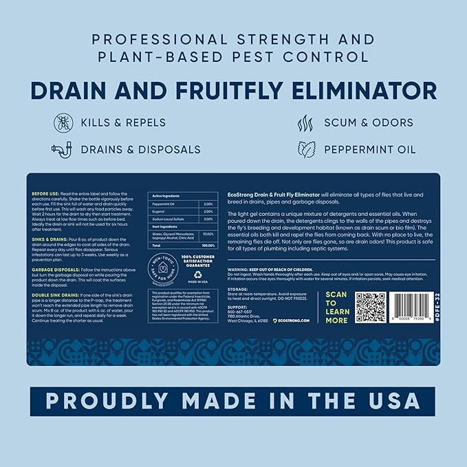 Fruit Fly Drain Treatment | Drain Fly Eliminator | Eliminates Gnats, Sewer - Image 9