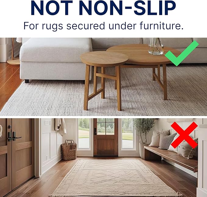 RUGPADUSA - Eco-Plush - 5'x8' - 1/2" Thick - 100% Felt - Luxurious Cushioned - Image 2