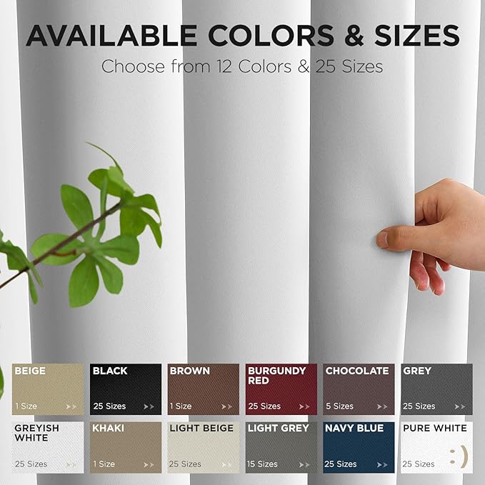 Joydeco Blackout Patio Sliding Door Curtains 108 Inches Long, Grommet Privacy - Image 9