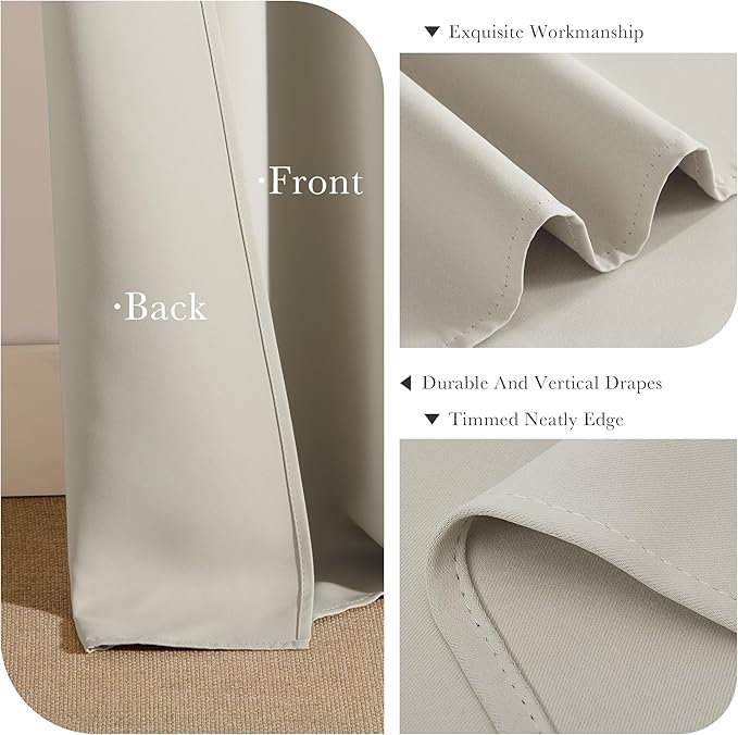 PONY DANCE Cream Blackout Curtains - Image 5