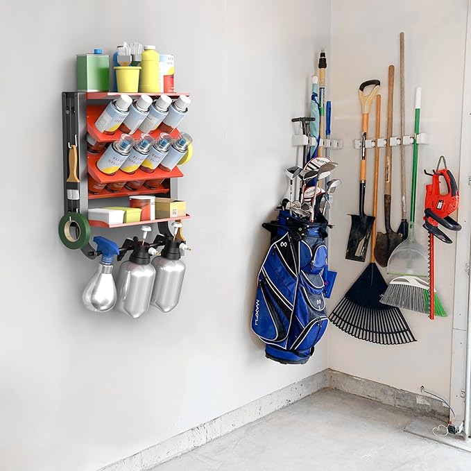Ultrawall Spray Can Holder Rack, Heavy Duty Steel Wall Mounted Spray Bottle - Image 6