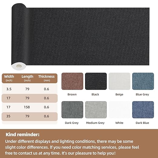 Fabric Repair Patch, 17X158 Inch Fabric Large Repair Tape, Self-Adhesive Patches - Image 2