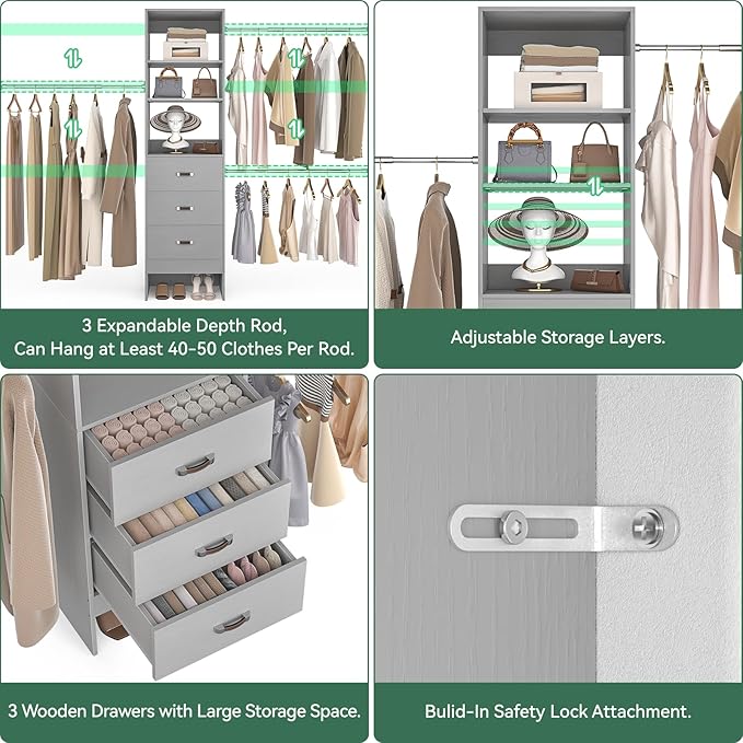 96'' Closet Organizer System - Image 6