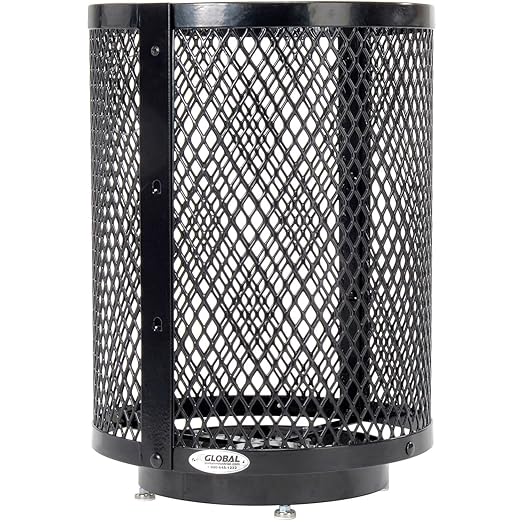 Global Industrial Outdoor Diamond Steel Trash Can - Image 3
