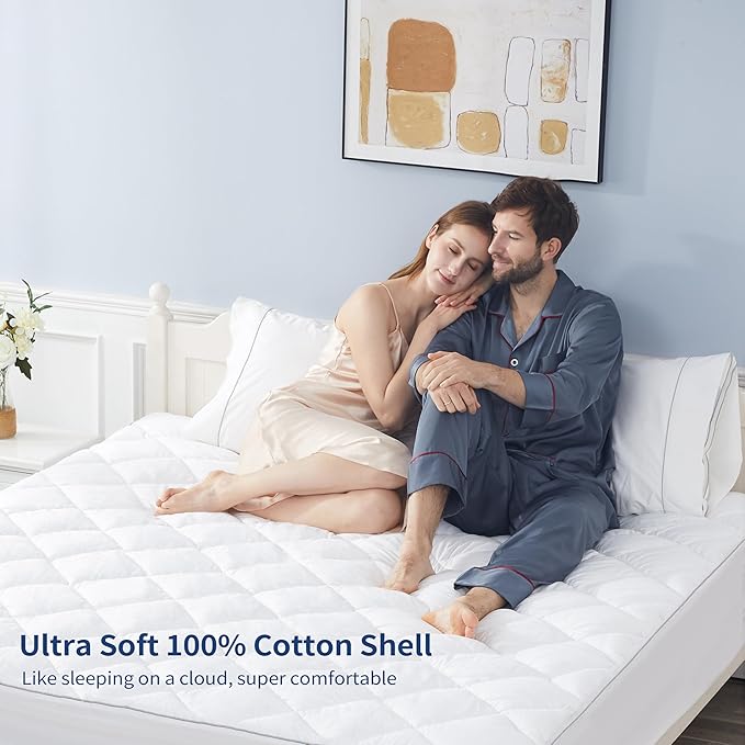 Sunflower Twin XL Mattress Pad, Hypoallergenic Cotton Mattress Cover College - Image 5