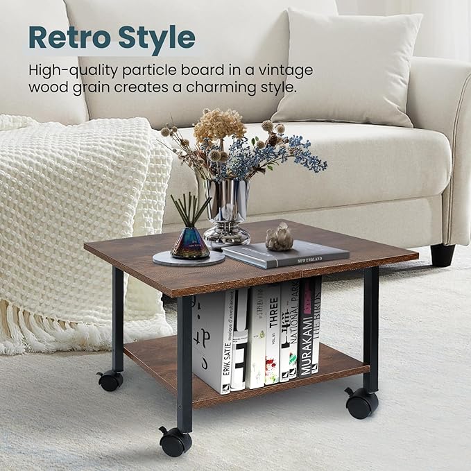 Printer Stand with Storage Under Desk Shelf, Desktop Printer Stand Organizer - Image 6