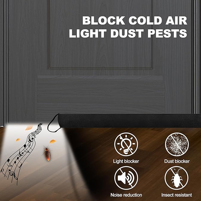 QUOLIX Triangle Under-Door Draft Stopper, Weighted Weather Stripping - Image 2