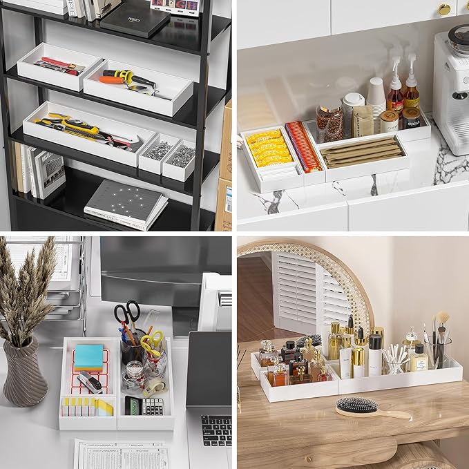 Bamboo Drawer Organizer, Narrow Silverware Organizer - Image 7
