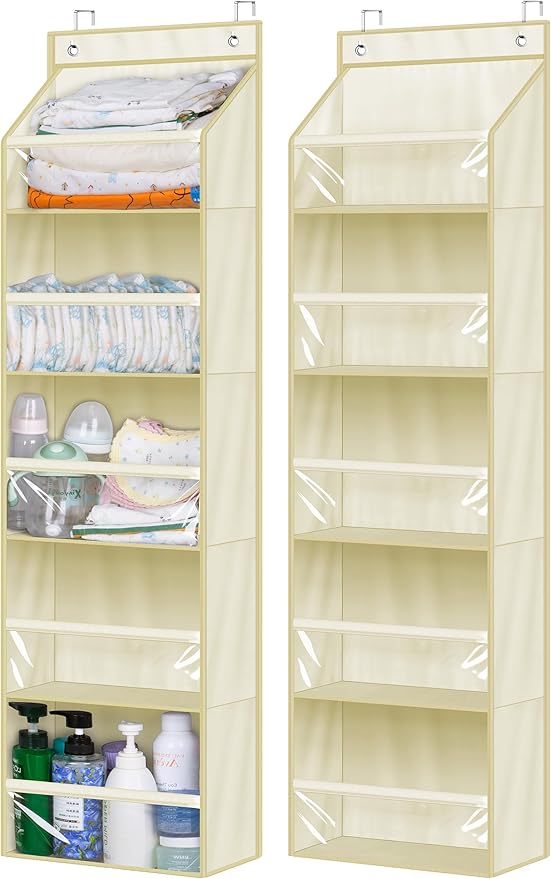 AOODA 2 Pack Over the Door Organizer, Large Capacity Closet Door Hanging by AOODA