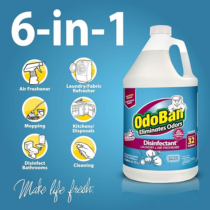 OdoBan Disinfectant Concentrate and Odor Eliminator, Made in the USA, Cotton - Image 3