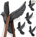 Ambipolar Flying Style Iron Cast Decorative Pigeon Bird Wall Mounted Coat Hooks by Ambipolar