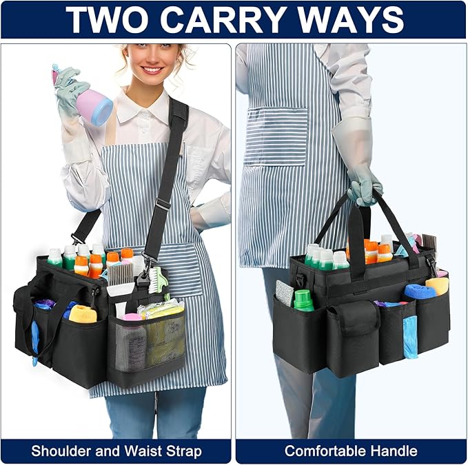 Cleaning Caddy, Cleaning Bag for Housekeepers, Cleaning Supplies Organizer - Image 5