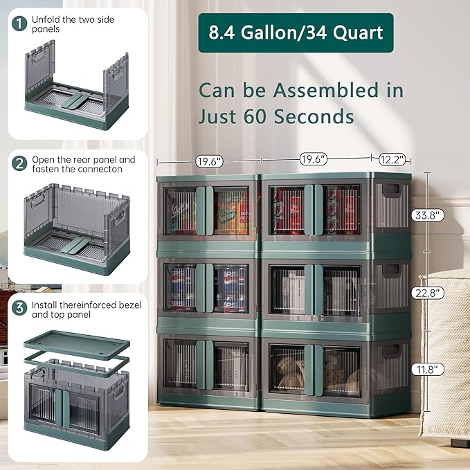 8.4Gal Collapsible Storage Bins - Image 3